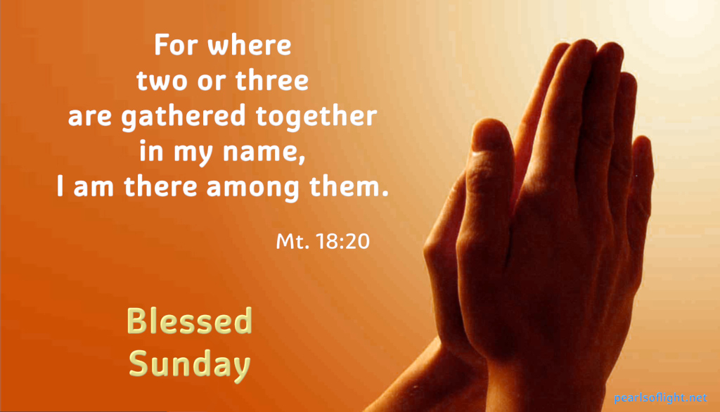 For wheretwo or three are gathered together in my name, I am there among them.