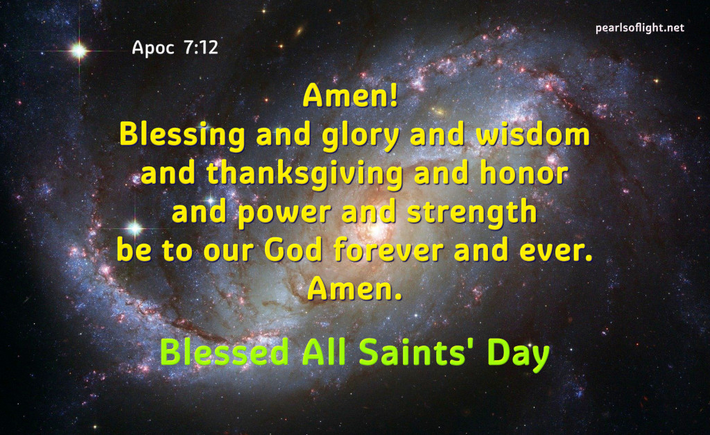 Amen!Blessing and glory and wisdom and thanksgiving and honor…