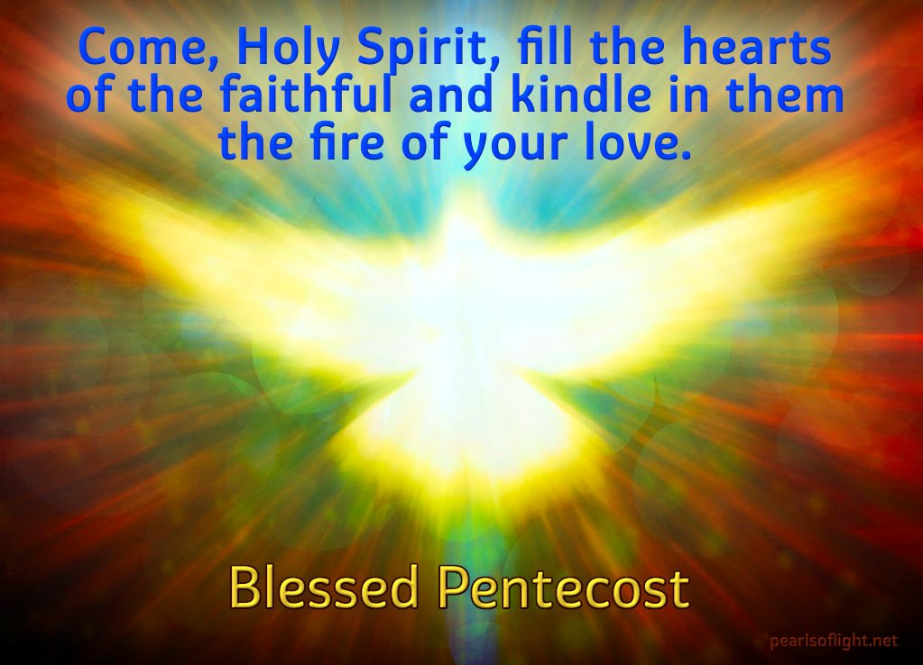 Come, Holy Spirit, fill the hearts of the faithful and kindle in them the fire of your love.