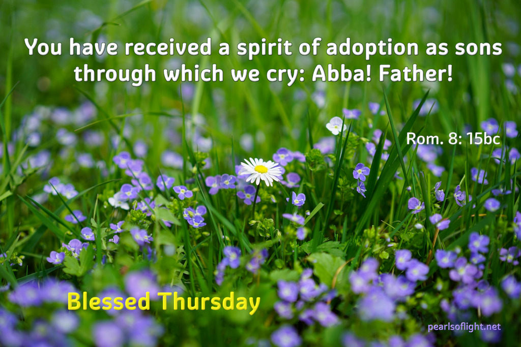 You have received a spirit of adoption as sons through which we cry: Abba! Father!