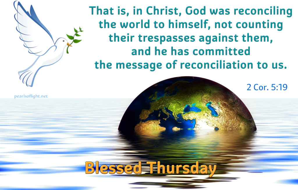 That is, in Christ, God was reconciling the world to himself